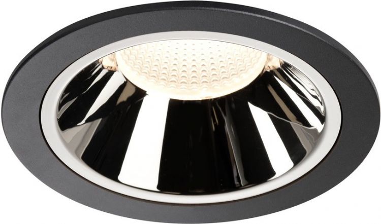 SLV NUMINOS® DL XL, Indoor, luminaria empotrada de techo led negro/cromo 4000 K 20°