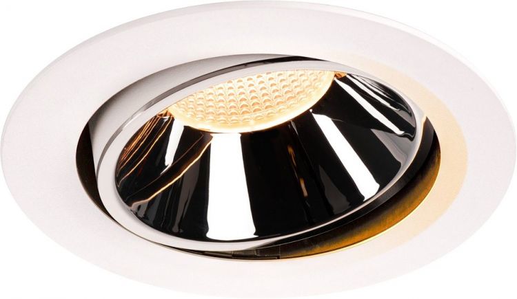 SLV NUMINOS® MOVE DL XL, Indoor, luminaria empotrada de techo led blanco/cromo 2700 K 55 °