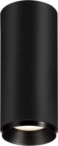 SLV NUMINOS® CL PHASE S, Indoor LED Deckenaufbauleuchte schwarz/schwarz 4000K 24°