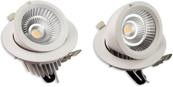 ISOLED LED Shop-Downlight Sphere, 35W, ausschwenkbar, weiß, neutralweiß
