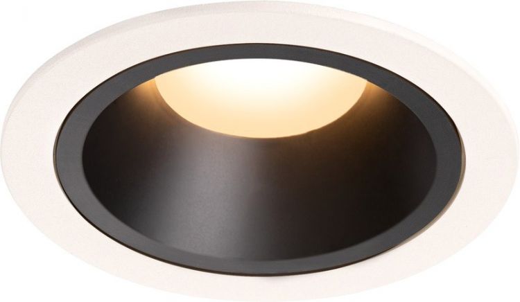 SLV NUMINOS® DL L, Indoor, luminaria empotrada de techo led blanco/negro 2700 K 55 °