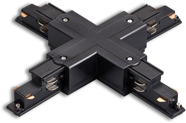 ISOLED 3-Phasen DALI X-Verbinder für Aufbauschiene, schwarz
