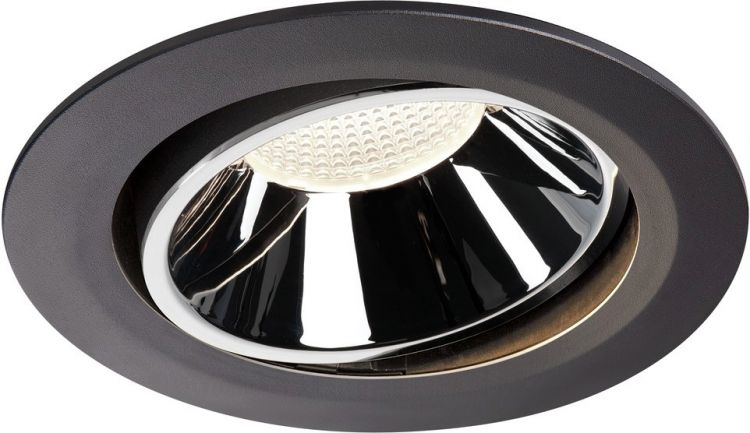 SLV NUMINOS® MOVE DL XL, Indoor LED Deckeneinbauleuchte schwarz/chrom 4000K 55° dreh- und schwenkbar