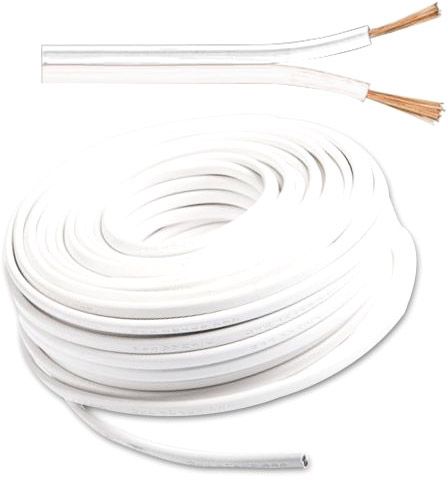 ISOLED Kabel 25m Rolle 2-polig 0.75mm² H03VH-H YZWL, weiß/weiß, AWG 18