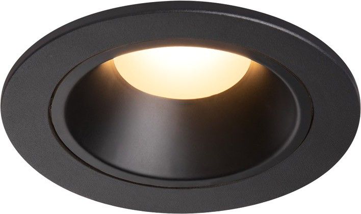 SLV NUMINOS® DL S, Indoor LED recessed ceiling light black/black 3000K 55° gimballed, rotating