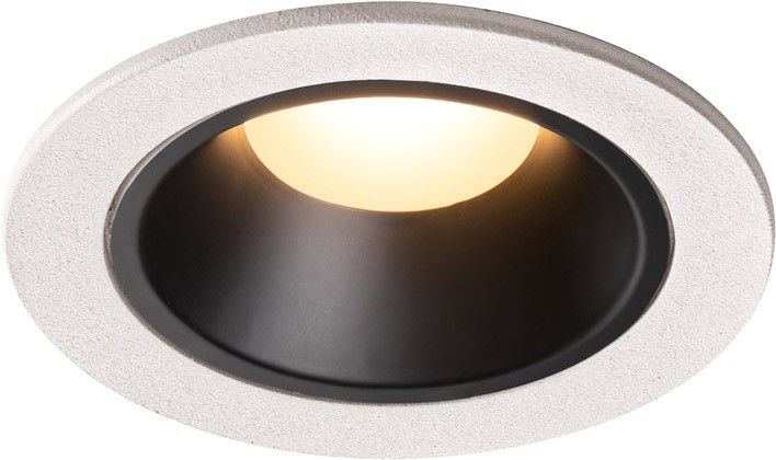 SLV NUMINOS® DL S, Indoor LED Deckeneinbauleuchte weiß/schwarz 3000K 40° inkl. Blattfedern