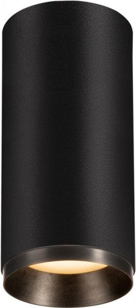 SLV NUMINOS® CL DALI M, Indoor LED Deckenaufbauleuchte schwarz/schwarz 3000K 36°
