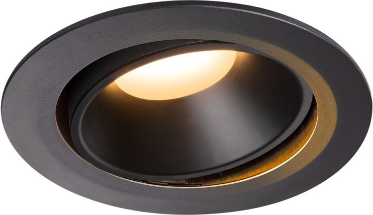 SLV NUMINOS® MOVE DL XL, Indoor LED recessed ceiling light black/black 2700K 55° rotating and