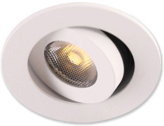 ISOLED LED Einbauleuchte MiniAMP weiß, 3W, 24V DC, warmweiß, dimmbar