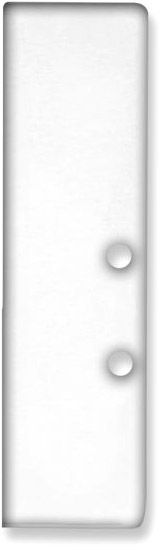 ISOLED Endkappe EC94 Aluminium weiß RAL 9003 für Profil HIDE BOTTOM inkl. Schrauben