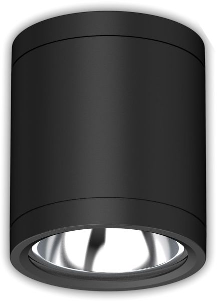 ISOLED LED Deckenaufbaustrahler IP65, schwarz, 10W, ColorSwitch 3000|4000|5000K, dimmbar