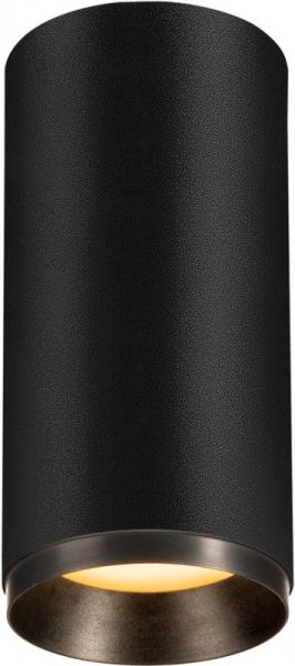 SLV NUMINOS® CL PHASE M, Indoor LED Deckenaufbauleuchte schwarz/schwarz 2700K 60°