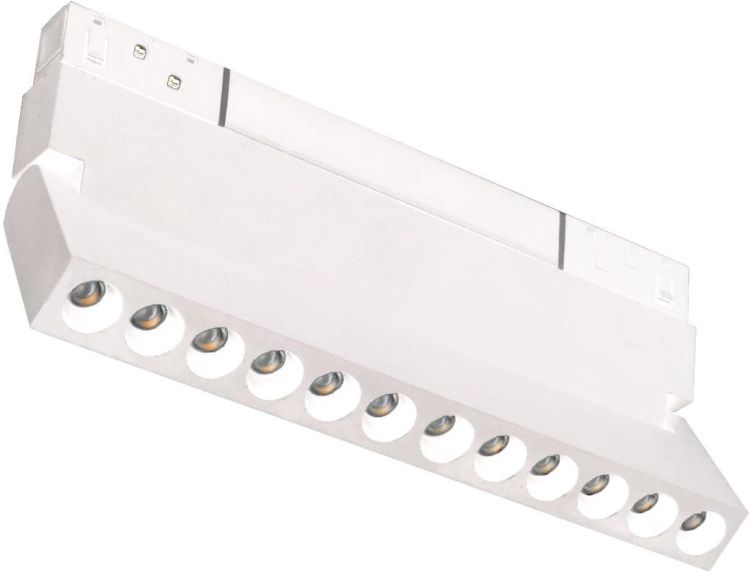 ISOLED Track48 Raster-Schienen-Strahler 22cm weiß, 12W, 36°, UGR