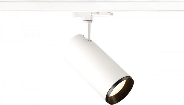 SLV 3~ NUMINOS® DALI L, luminaria con sistema trifásico blanco/negro 4000 K 60 °