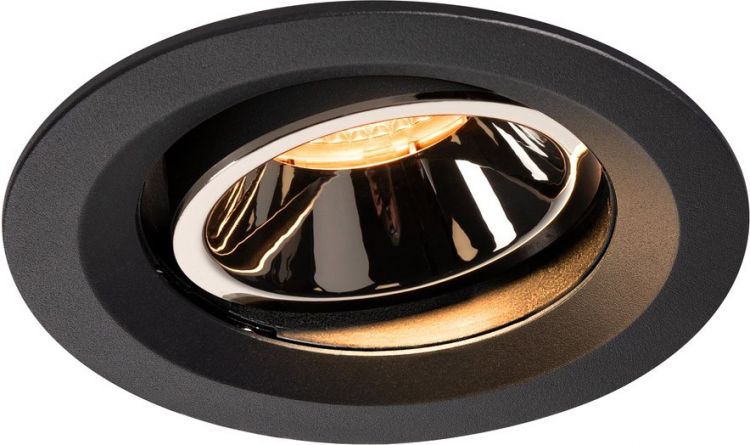 SLV NUMINOS® MOVE DL M, Indoor LED Deckeneinbauleuchte schwarz/chrom 2700K 20° dreh- und schwenkbar