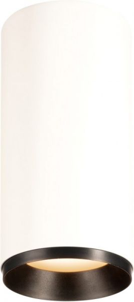 SLV NUMINOS® CL PHASE L, Indoor LED Deckenaufbauleuchte weiß/schwarz 3000K 36°