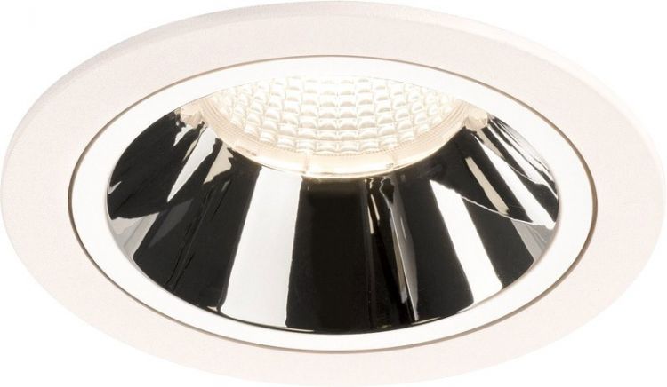 SLV NUMINOS® DL L, Indoor, luminaria empotrada de techo led blanco/cromo 4000 K 40 °
