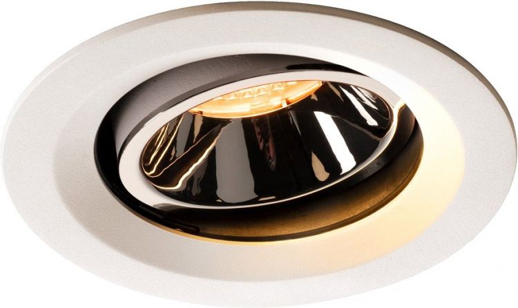 SLV NUMINOS® MOVE DL M, Indoor LED recessed ceiling light white/chrome 2700K 40° rotating and