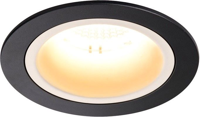 SLV NUMINOS® DL M, Indoor LED Deckeneinbauleuchte schwarz/weiß 3000K 20° inkl. Blattfedern