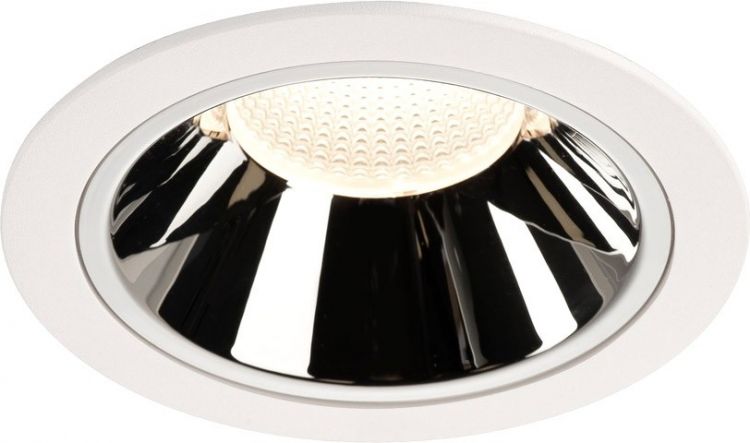 SLV NUMINOS® DL XL, Indoor LED Deckeneinbauleuchte weiß/chrom 4000K 20°