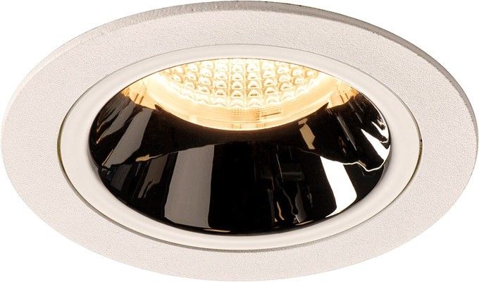 SLV NUMINOS® DL M, Indoor LED recessed ceiling light white/chrome 3000K 55° gimballed, rotating