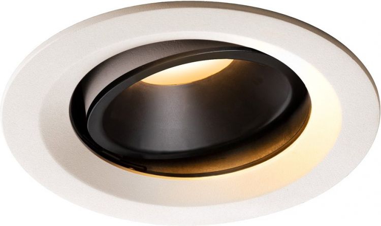 SLV NUMINOS® MOVE DL M, Indoor LED recessed ceiling light white/black 2700K 55° rotating and
