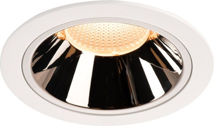 SLV NUMINOS® DL XL, Indoor, luminaria empotrada de techo led blanco/cromo 2700 K 55 °