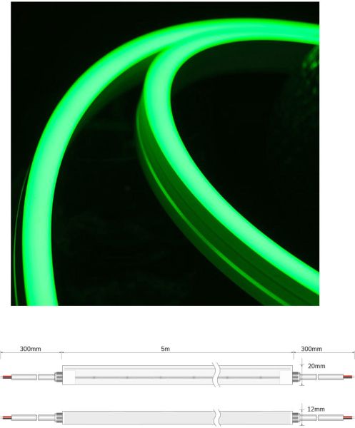 ISOLED LED NeonPRO Flexband 1220, 24V, 11W, IP67, RGB, 96 LED/m