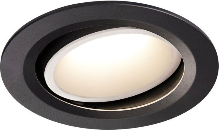 SLV NUMINOS® MOVE DL L, Indoor LED Deckeneinbauleuchte schwarz/weiß 4000K 55° dreh- und schwenkbar