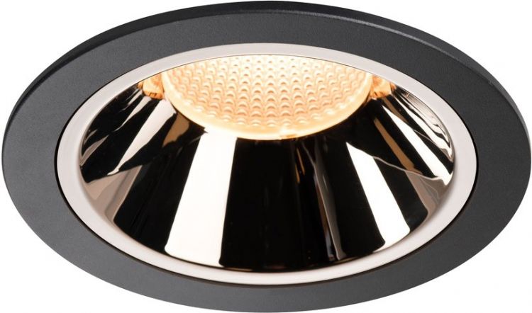 SLV NUMINOS® DL XL, Indoor LED Deckeneinbauleuchte schwarz/chrom 2700K 20°