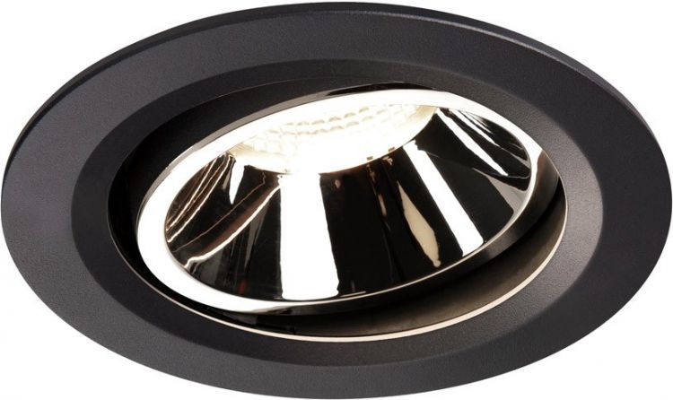 SLV NUMINOS® MOVE DL L, Indoor LED Deckeneinbauleuchte schwarz/chrom 4000K 40° dreh- und schwenkbar
