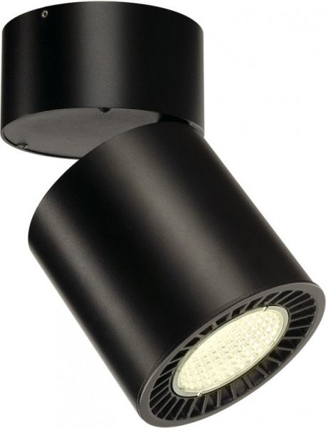 SLV SUPROS MOVE CL, Indoor LED Deckenaufbauleuchte, rund, schwarz, 4000K, 60°