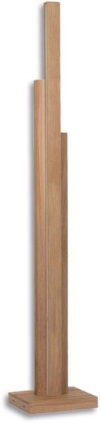 ISOLED LED Stehleuchte SONNECK, 1.56m, 60W, Eiche geölt, Holz-Standfuß, 3000K, Touch-dimmbar