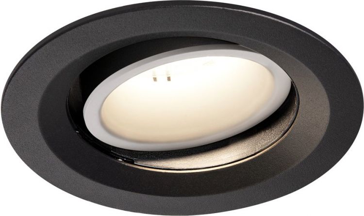 SLV NUMINOS® MOVE DL M, Indoor LED Deckeneinbauleuchte schwarz/weiß 4000K 40° dreh- und schwenkbar