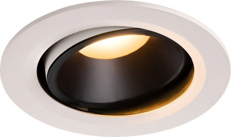SLV NUMINOS® MOVE DL L, Indoor LED recessed ceiling light white/black 2700K 55° rotating and