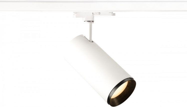 SLV 3~ NUMINOS® DALI L, luminaria con sistema trifásico blanco/negro 2700 K 36 °