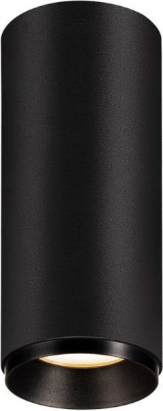 SLV NUMINOS® CL DALI S, Indoor LED Deckenaufbauleuchte schwarz/schwarz 3000K 36°
