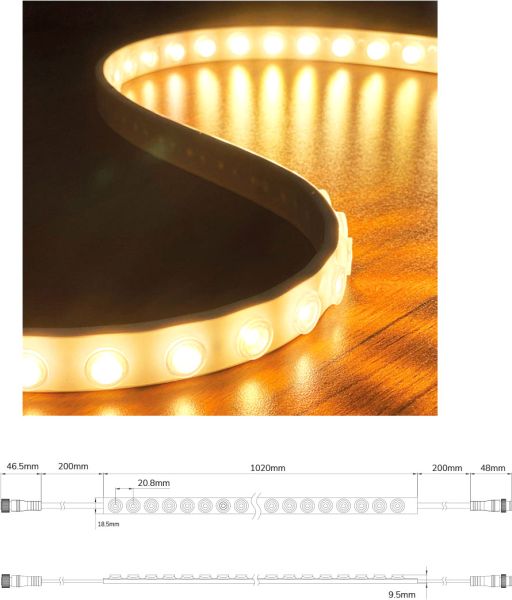 ISOLED LED NeonPRO Flexband Focus Lens 30°, 24V, 18W, IP67, 3000K, 48 LED/m