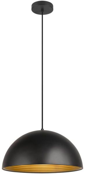 SLV FORCHINI M 40, Pendelleuchte, E27, Pendellänge 150cm, 1x max. 40W, matt schwarz / matt gold