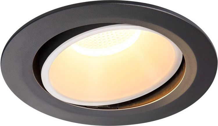 SLV NUMINOS® MOVE DL XL, Indoor LED recessed ceiling light black/white 3000K 55° rotating and