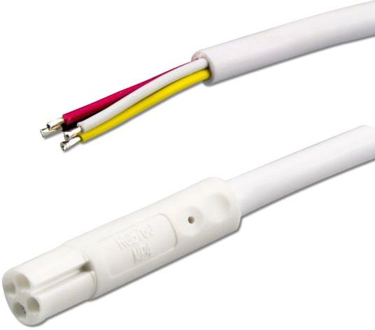ISOLED Mini-Plug RGB Anschlusskabel male, 1m, 4-polig, IP42, weiß, max. 48V