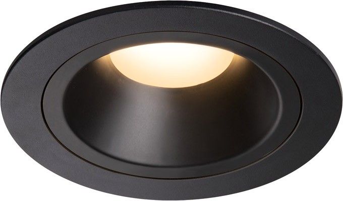 SLV NUMINOS® DL M, Indoor LED Deckeneinbauleuchte schwarz/schwarz 3000K 55° inkl. Blattfedern