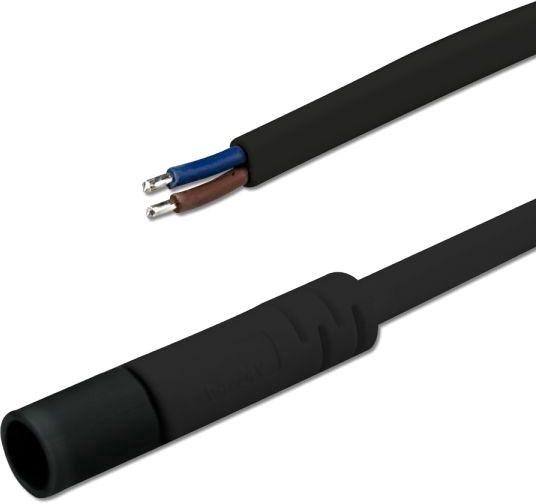 ISOLED Mini-Plug Anschlussfassung female, 1m, 2x0.75, IP54, schwarz, max. 48V