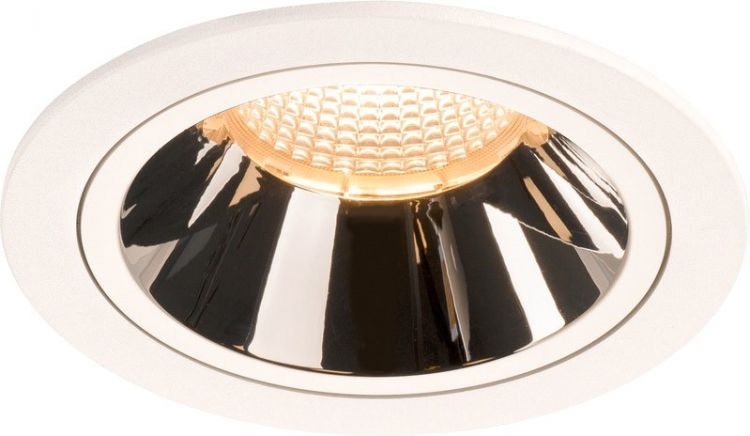 SLV NUMINOS® DL L, Indoor LED Deckeneinbauleuchte weiß/chrom 2700K 55°