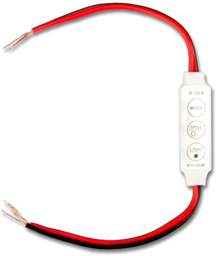 ISOLED LED Strip Mini Kabel PWM-Controller, 1 Kanal, 12-24V DC 3A