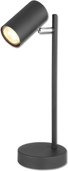 ISOLED Tischleuchte schwarz, mit Schalter, 1xGU10 Fassung, exkl. Leuchtmittel