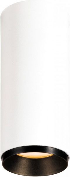 SLV NUMINOS® CL PHASE S, Indoor LED Deckenaufbauleuchte weiß/schwarz 2700K 24°