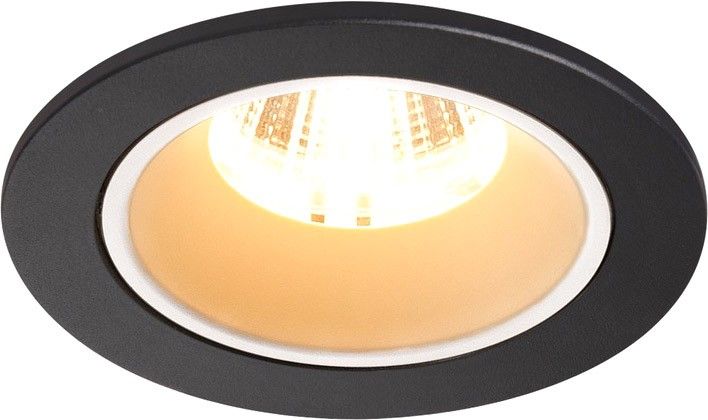 SLV NUMINOS® DL S, Indoor LED Deckeneinbauleuchte schwarz/weiß 3000K 40° inkl. Blattfedern