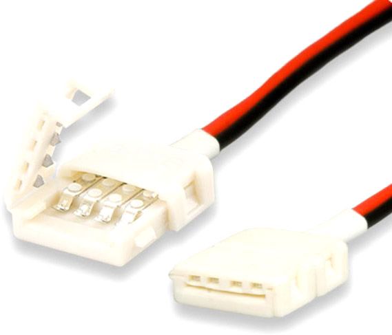 ISOLED Clip-Verbinder mit Kabel (max. 5A) für 2-pol. IP20 Flexstripes mit Breite 12mm
