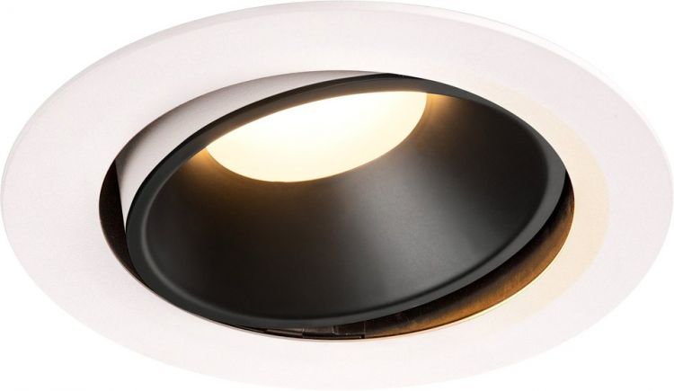 SLV NUMINOS® MOVE DL XL, Indoor LED Deckeneinbauleuchte weiß/schwarz 3000K 40° dreh- und schwenkbar